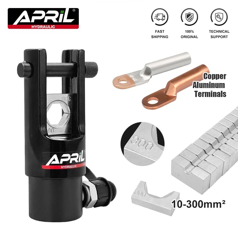 Split Hydraulic Crimping Tool | 10-300mm² Range | 16-Ton Output | Rapid-Connect Pliers - Thumbnail 2