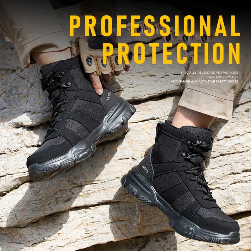 Men's Steel Toe Cap Boots | Indestructible Safety Footwear | Anti-Puncture Work Boots - Thumbnail 8