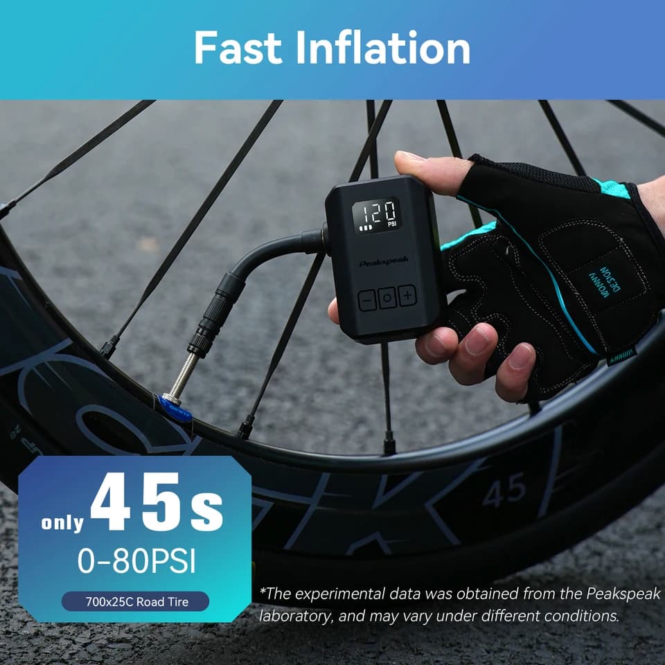 Peakspeak AS260PRO Digital Cordless Tyre Inflator | 120PSI Max | 600mAh Battery - Thumbnail 6