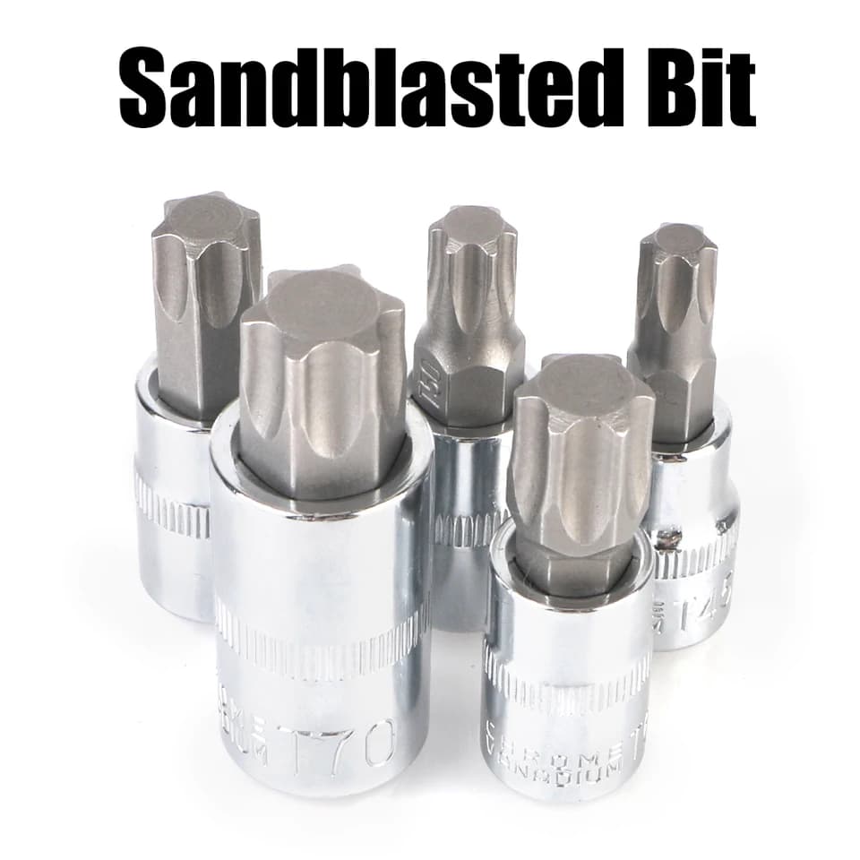 Bit Spark Plug Torque Wrench Set | 13-Piece T8-T70 | 1/4 to 1/2 Drive - Thumbnail 4