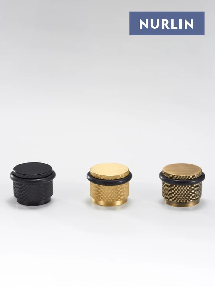 Nurlin Brass Rubber Door Stopper | Adjustable 3cm Height | For Wood & Cement Floors - Thumbnail 6