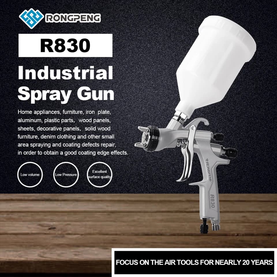 R830 LVLP Paint Sprayer | 1.3-2.0mm Nozzles | Car Body Repair & Primer - Thumbnail 3