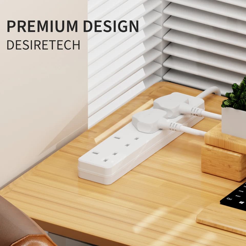 UK Extension Lead 2/4 Way | 13A Fused Surge Protected | Home & Office - Thumbnail 4