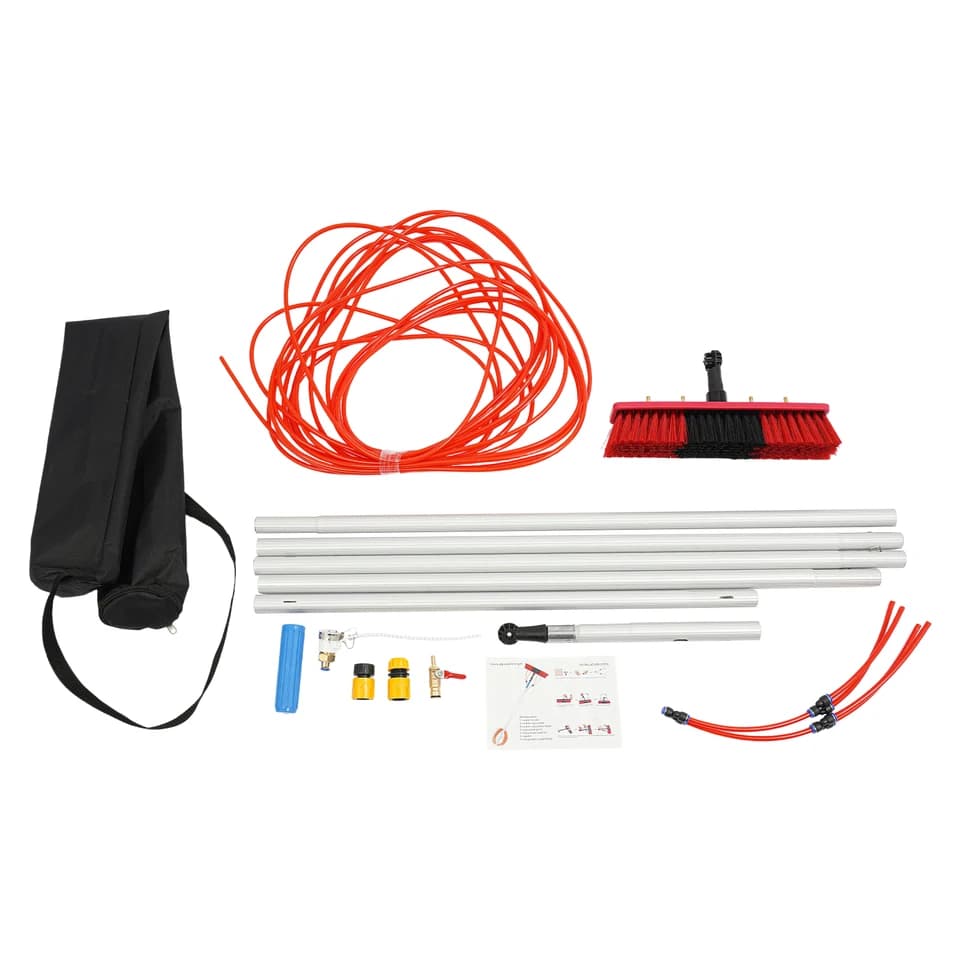 Telescopic Window Cleaning Pole 5m | Extendable Solar Panel Washer | High Reach Brush - Thumbnail 3
