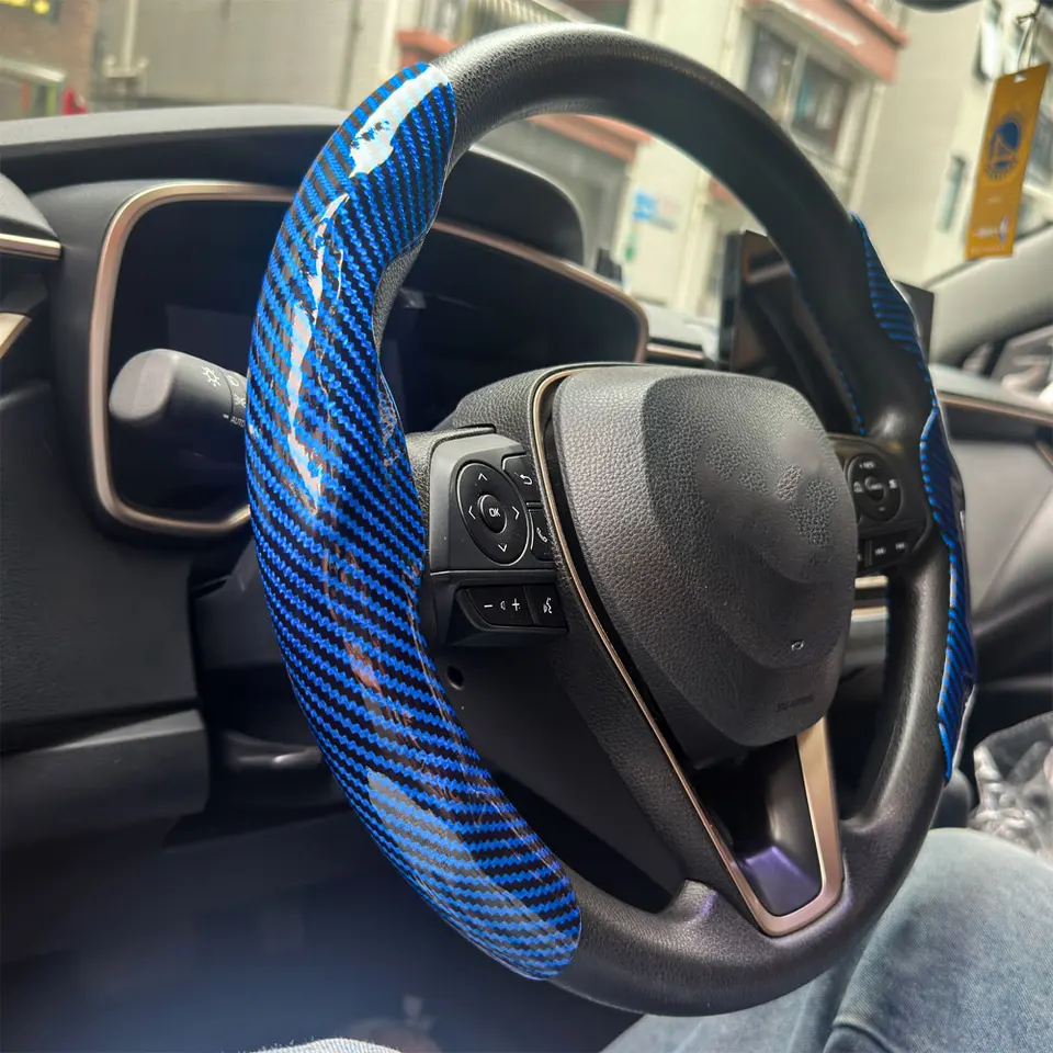 Wheel Covers | Carbon Fiber & Suede | Universal 3-Piece Kit - Thumbnail 2