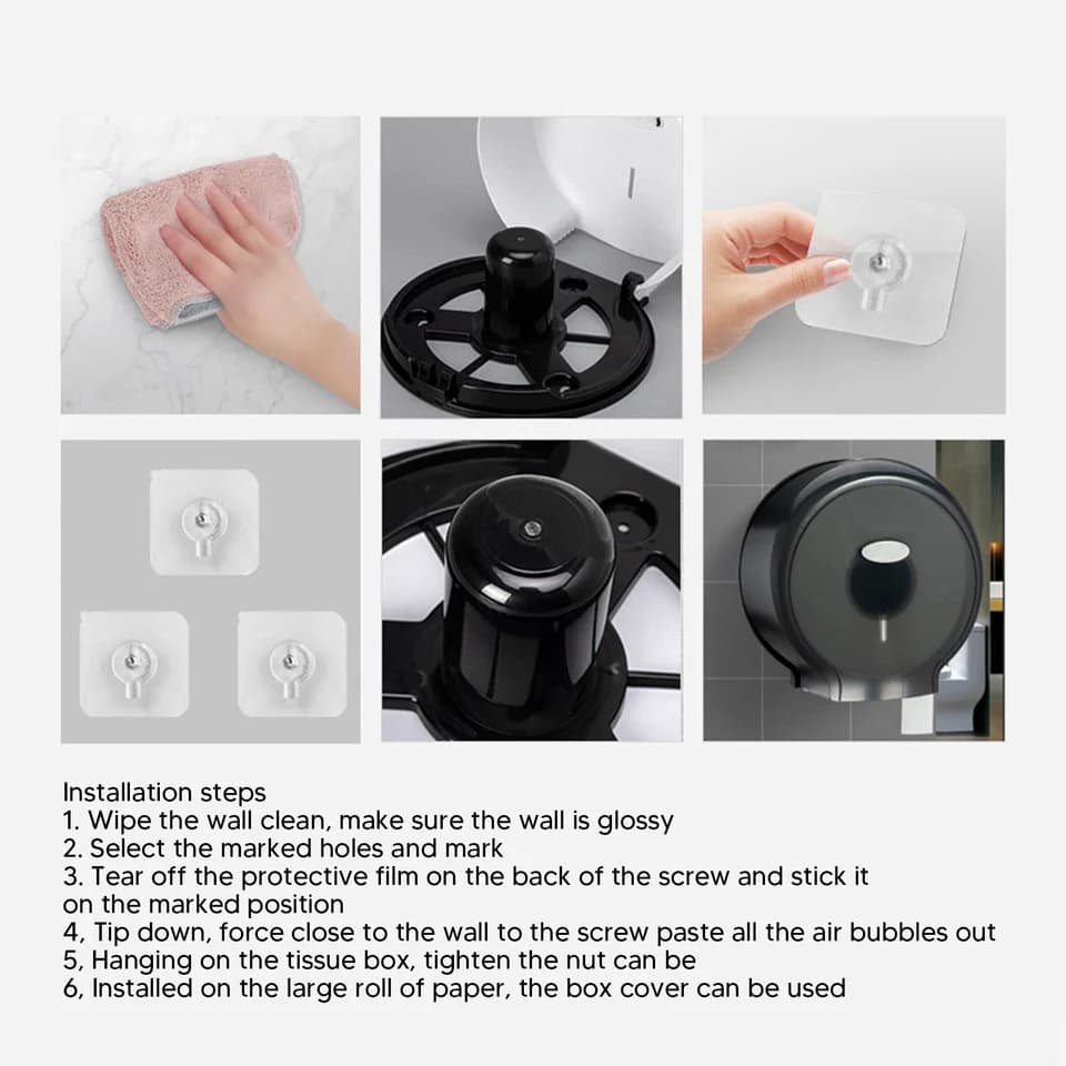 Blue Roll Dispenser | Large Capacity | Wall Mount for Toilets - Thumbnail 4