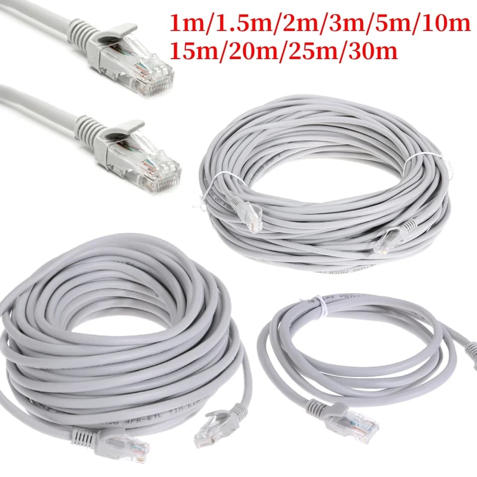 Ethernet Cable | High-Speed RJ45 LAN Patch Lead | PC, Router, Network - Thumbnail 2