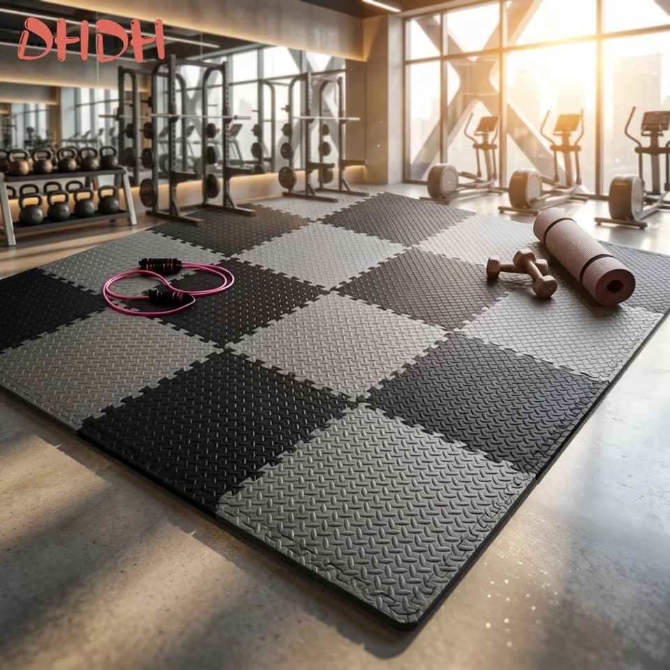 Rubber Floor Matting | Interlocking Heavy Duty | Gym & Industrial Use - Thumbnail 3