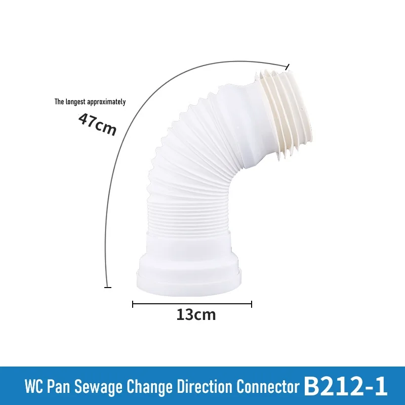 Flexible Pan Connector | Max 470mm Extendable | Toilet Drain Renovation Outlet - Thumbnail 5
