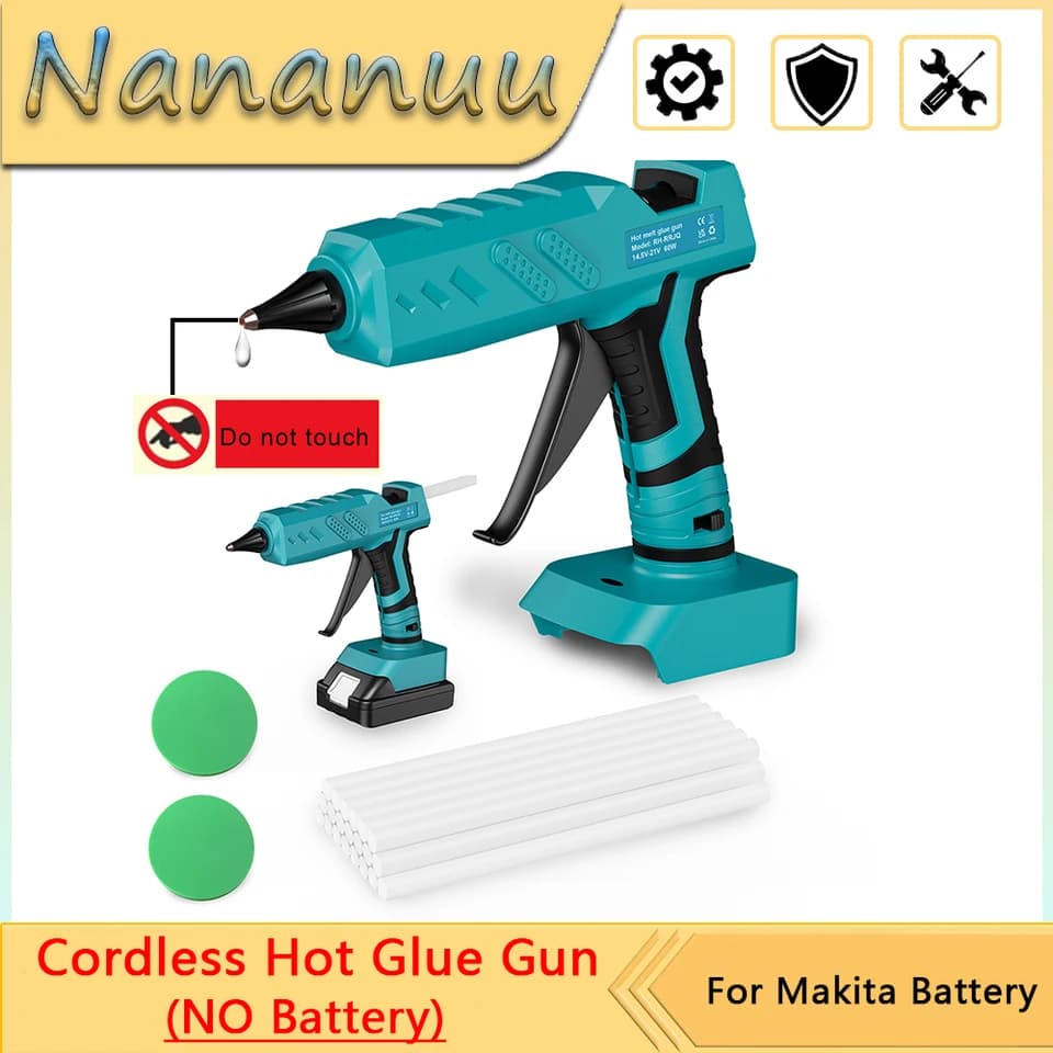 Cordless Hot Melt Glue Gun | Portable 11mm Sticks | DIY Electric Repair Tool (No Battery) - Thumbnail 3