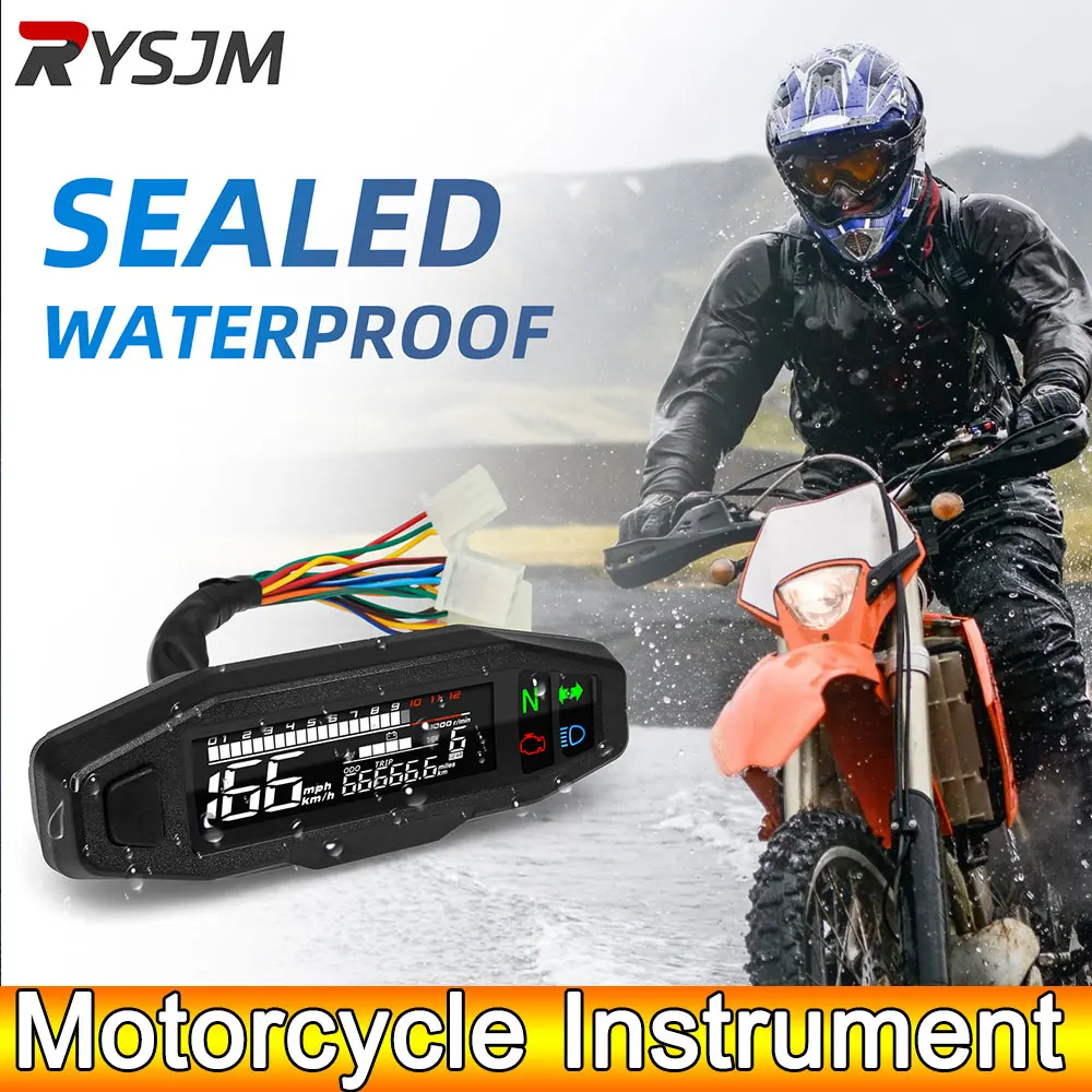 Motorcycle Speedometer | Digital LCD Display | Universal Fit for 12V Systems