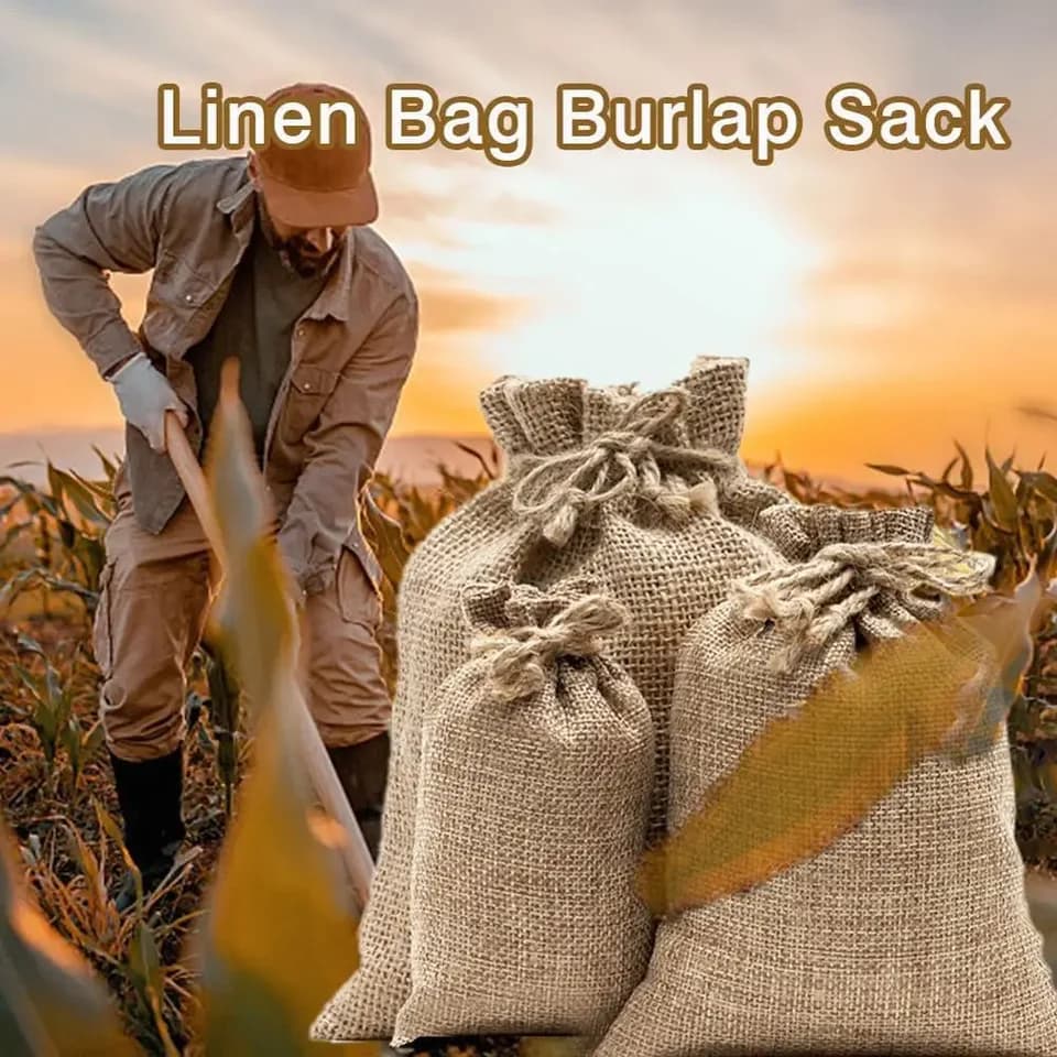 Woven Rubble Sack | Heavy Duty Jute Bag | Large 50kg Capacity - Thumbnail 5