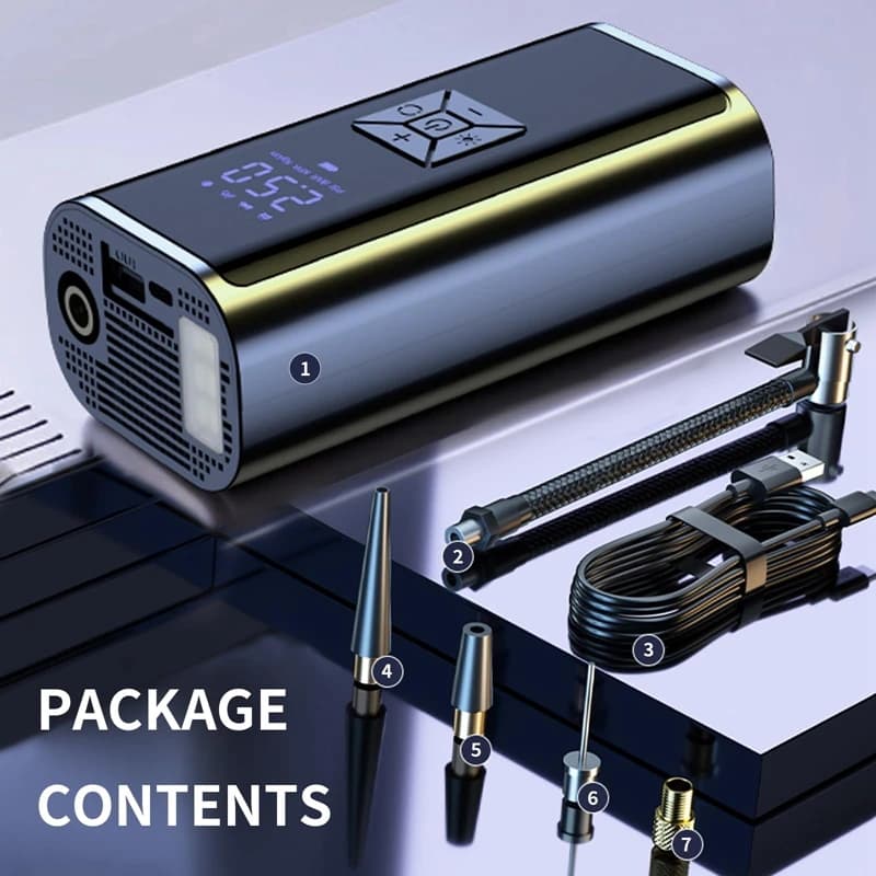 Portable Tyre Inflator 150psi | Wireless Electric Air Pump | Car, Bike, Motorbike - Thumbnail 6