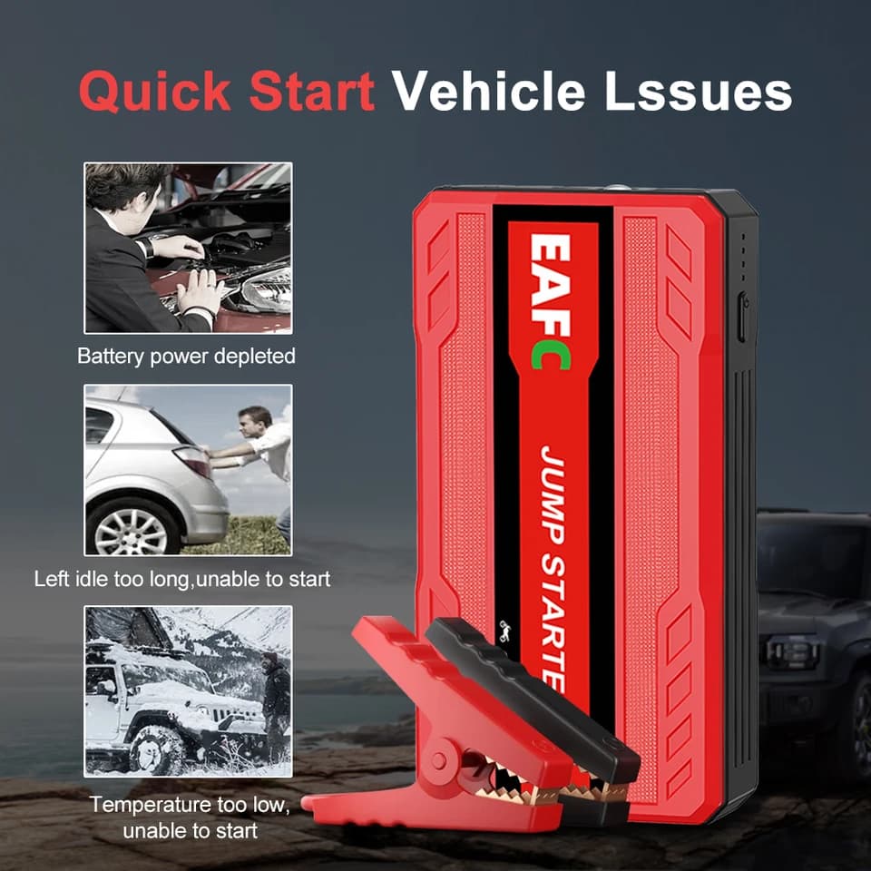 Jump Starter Power Bank 600A | Portable 12V Auto Starting Device | For Petrol Vehicles - Thumbnail 4