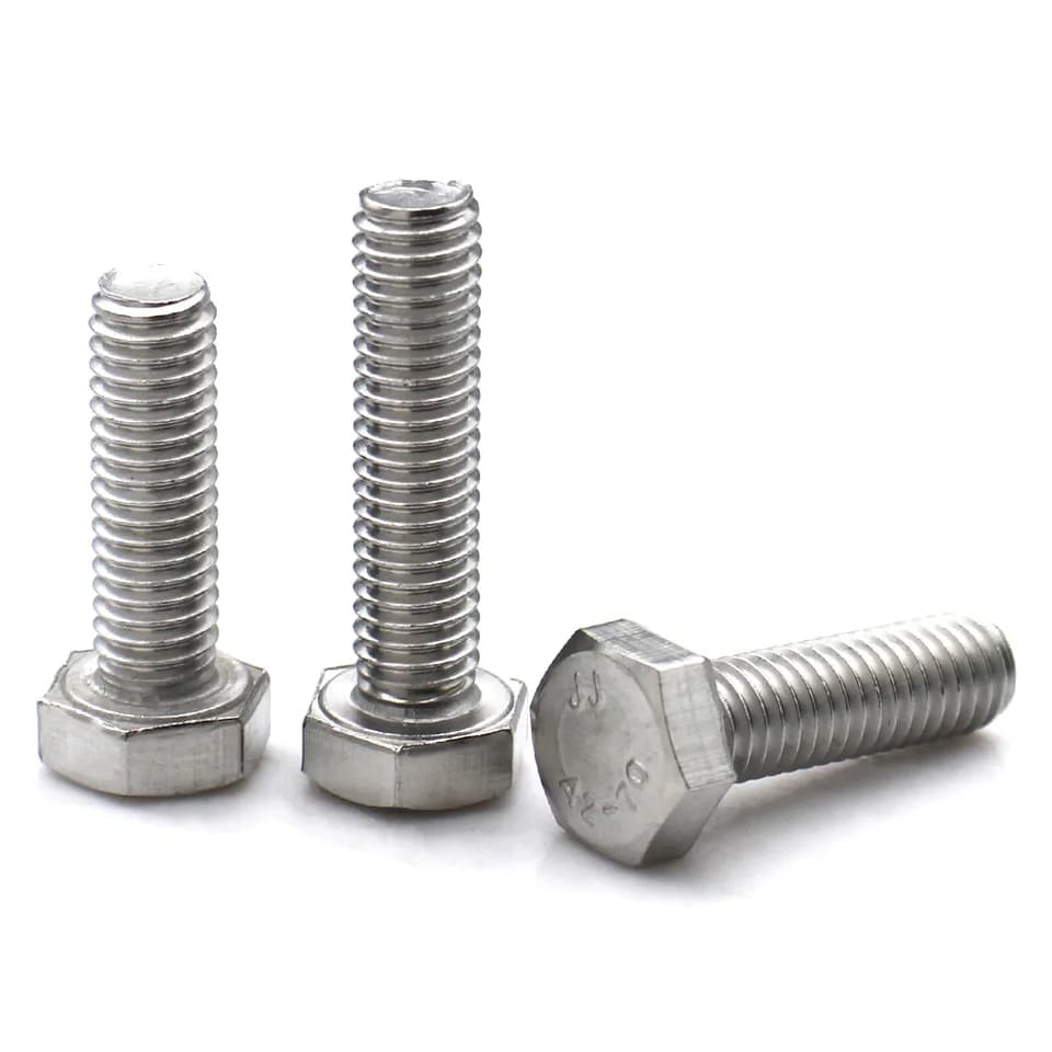 Stainless Steel Hex Head Bolts | Full Thread M2-M10 | Industrial Deck Screws - Thumbnail 2