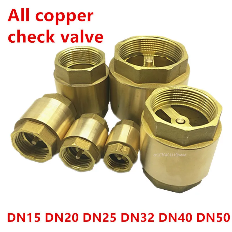 Brass Double Check Valve | NPT Female In-Line Spring | Water Control 1/2" - 2 - Thumbnail 3