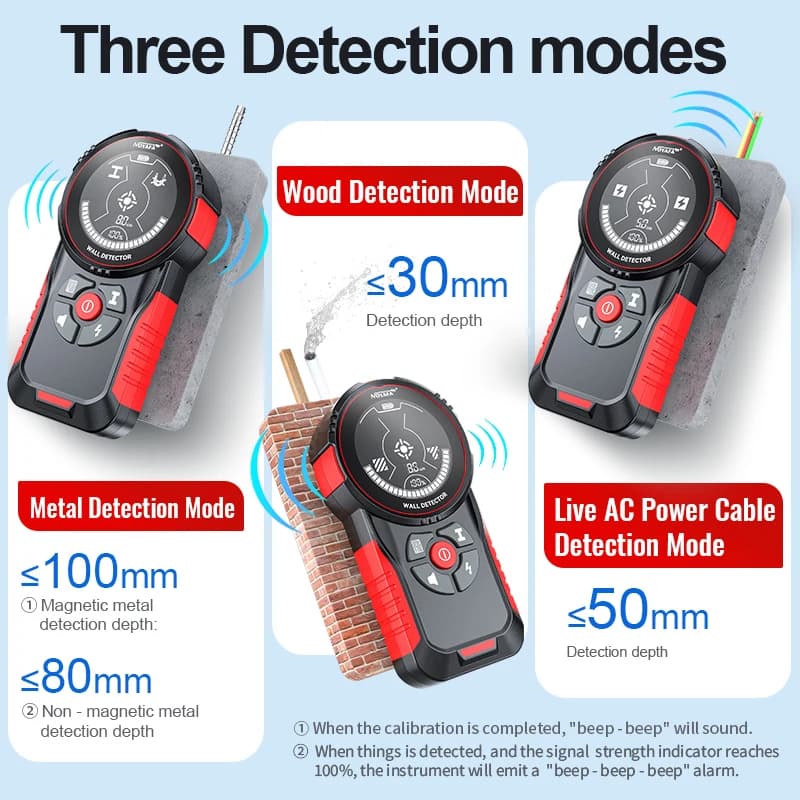 NOYAFA NF-5102 Stud Finder | LCD Display Metal Detector | Wood & Live Wire Tester - Thumbnail 2