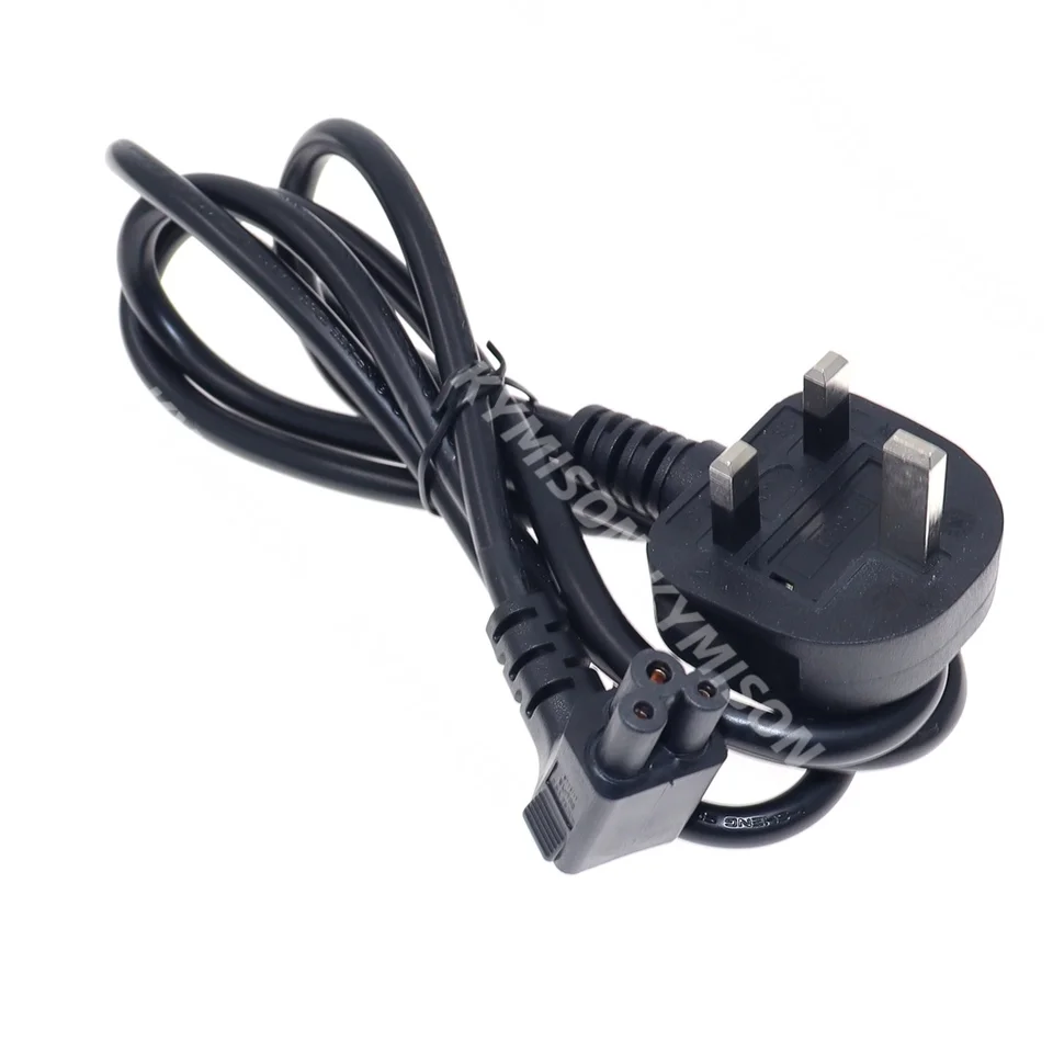 IEC C5 to UK Mains Plug Angled Extension Lead | Laptop/PC Monitor Power | 90 Degree Adapter - Thumbnail 4