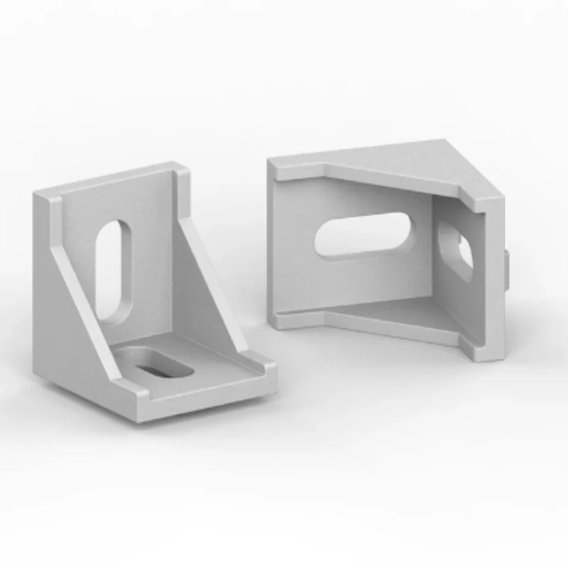 Angle brackets 2020 3030 4040: Two identical metal brackets on a plain light background.