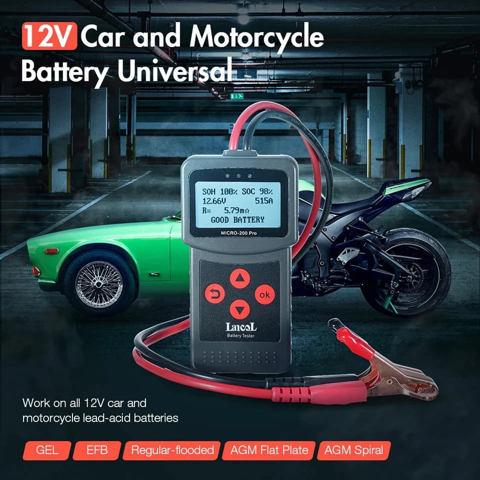 12V Digital Car Battery Tester | For EFB AGM Gel Lead Acid Batteries - Thumbnail 5