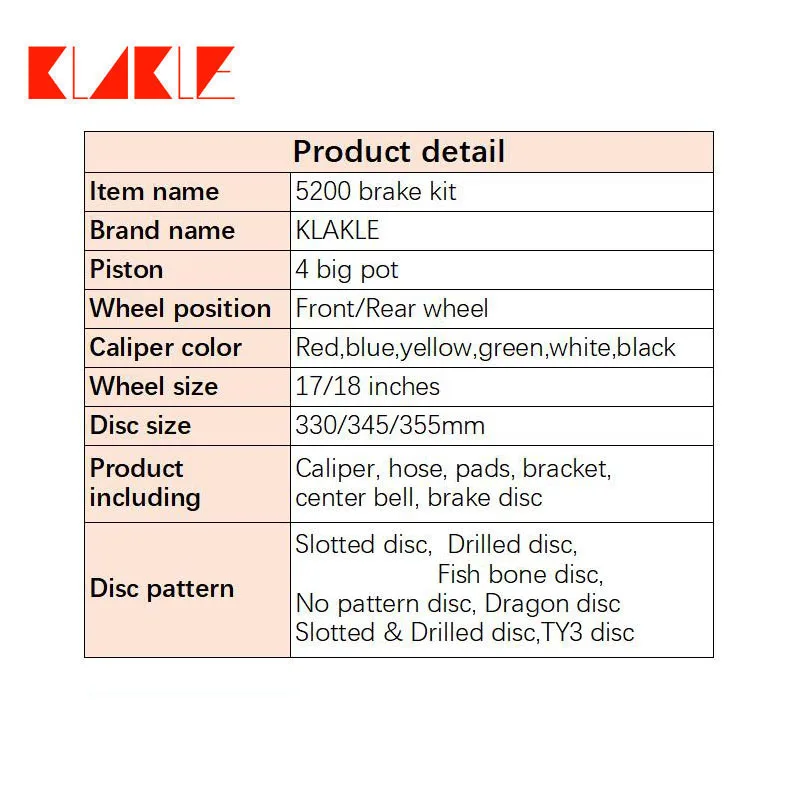 4-Piston Brake Caliper System | 330mm Rotor Disc | For Civic & Golf Models - Thumbnail 5