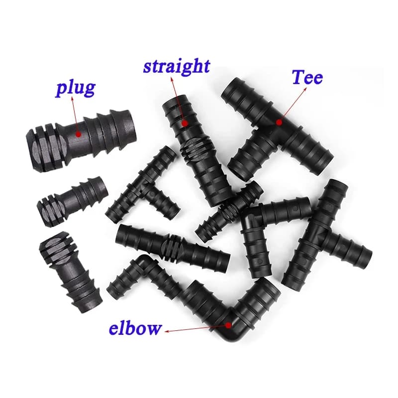 PE Pipe Fittings Kit 16/20/25mm | Straight Flexible Pan Connector | Drip Irrigation & Water Pipe - Thumbnail 3