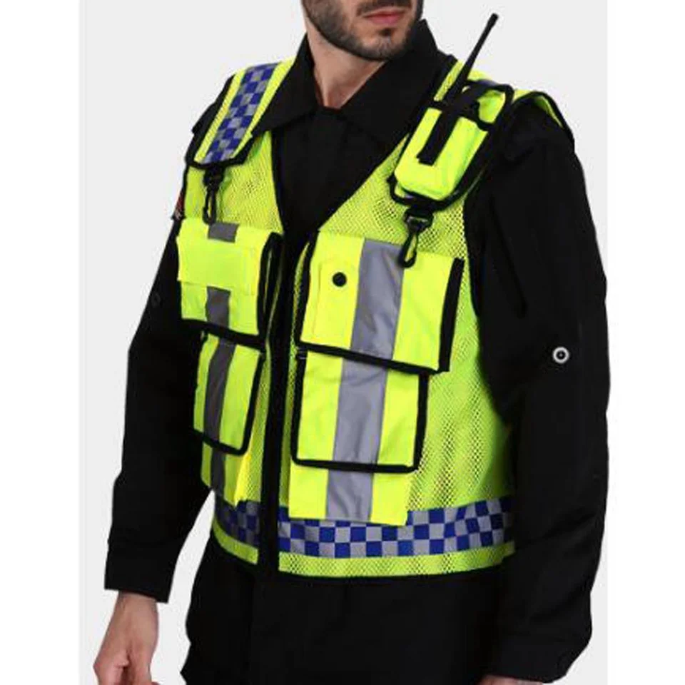 Hi Vis Vest | Breathable Mesh Multi-Pocket | Adjustable Workwear - Thumbnail 6