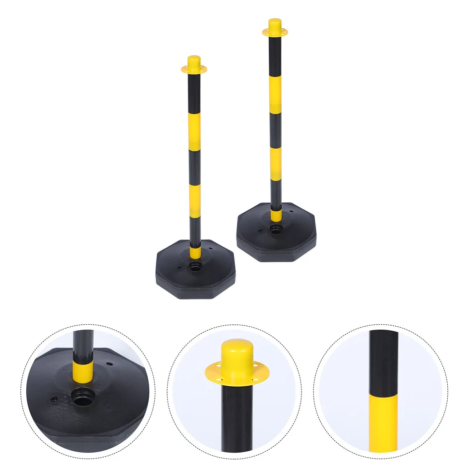 Red/White Elastic Bollard Driveway | 85x285cm Traffic Safety | Anti-Collision Barricade - Thumbnail 3