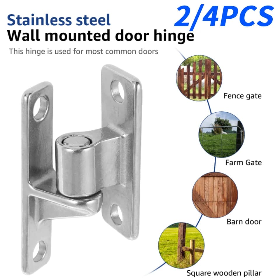 Heavy Duty Gate Hinges | 600lbs Capacity | Stainless Steel Wall Mount - Thumbnail 3