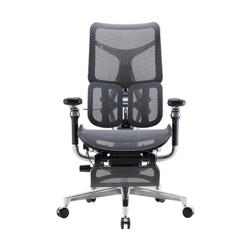 High-back mesh office chair with ergonomic design, adjustable features, and multifunctional support for computer or gaming use.