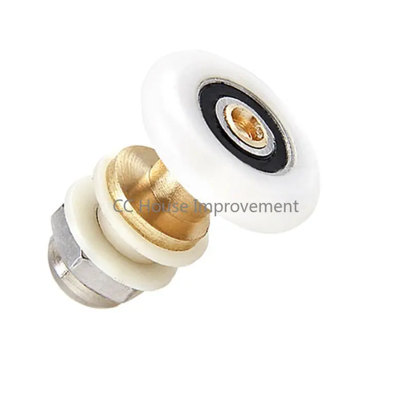 Shower Door Hanging Rail Rollers | 20-27mm Eccentric Pulleys | Sliding Cabinet Wheels - Thumbnail 5