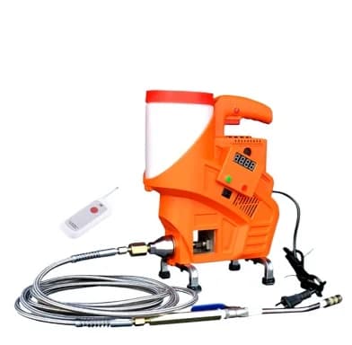 A high-power grouting machine with wireless mode for polyurethane injection, used for waterproofing and wall repair.