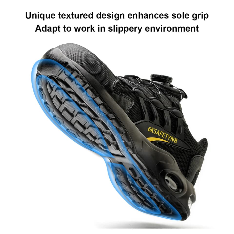 Steel Toe Safety Shoes Amazon | Lightweight Non-Slip Work Trainers | Construction & Industrial - Thumbnail 3