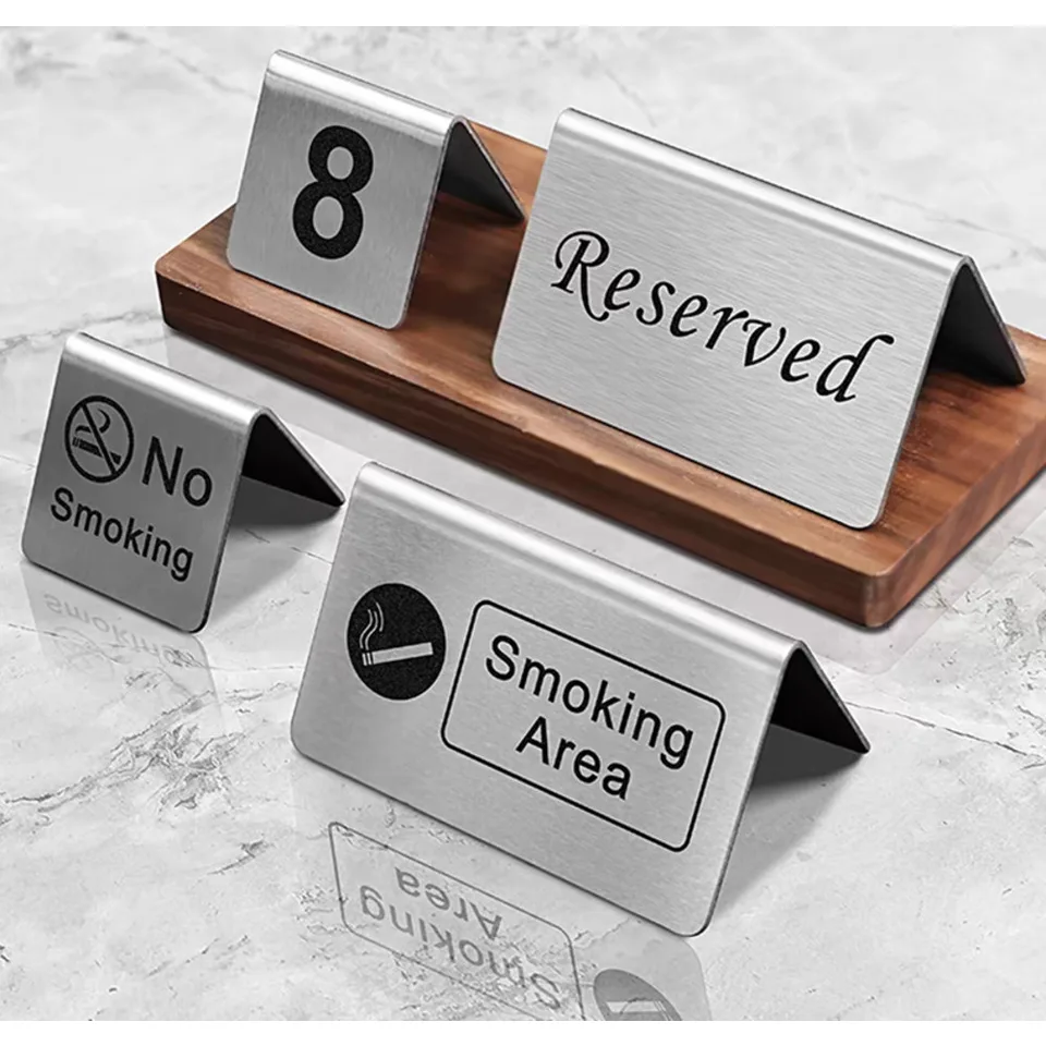 No Smoking Sign | 10-Pack Tent Style | For Restaurant & Business Seating - Thumbnail 3