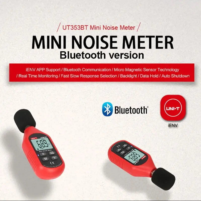 UNI-T UT353BT Sound Level Meter | Bluetooth Noise Tester 30-130dB | Decibel Monitoring - Thumbnail 3
