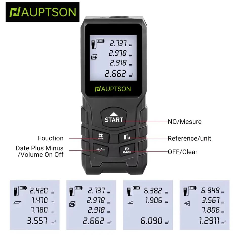 HAUPTSON Laser Measure 70/100M | Digital Distance Meter | Construction Tool - Thumbnail 5