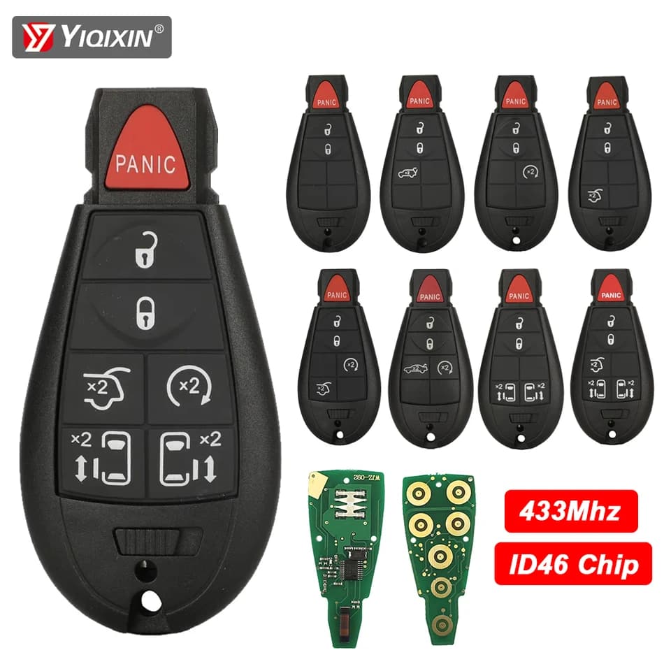 Car Starter | 433Mhz Key Fob with ID46 Chip | For Jeep Dodge Chrysler - Thumbnail 5