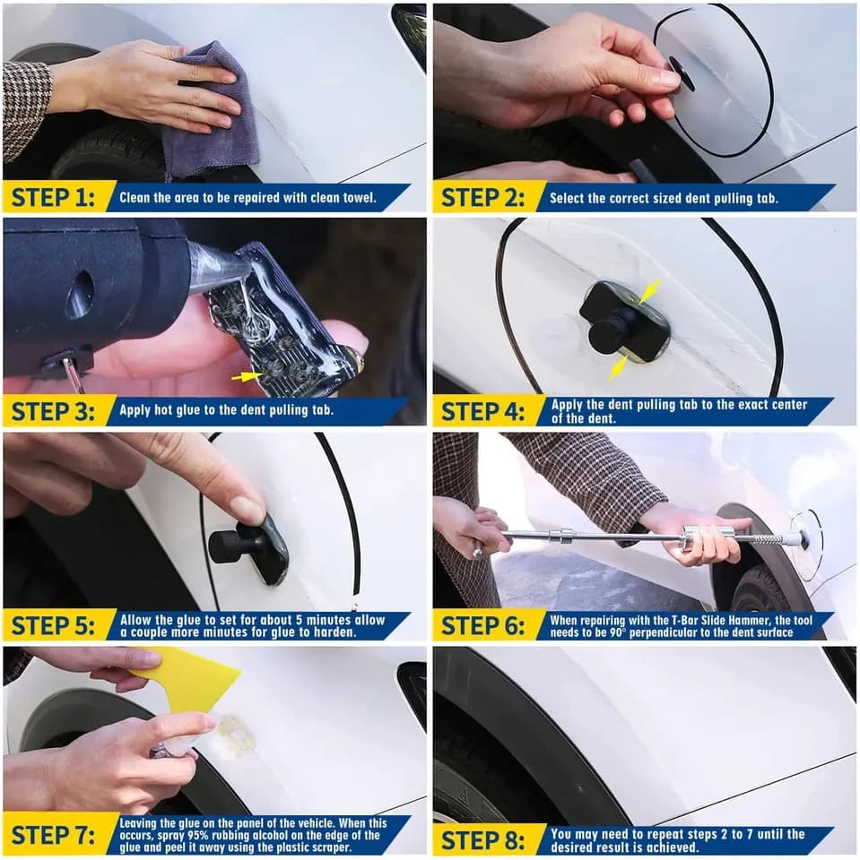Repair Kit Alternative | Paintless Dent Puller | Auto Body Repair Tools - Thumbnail 3