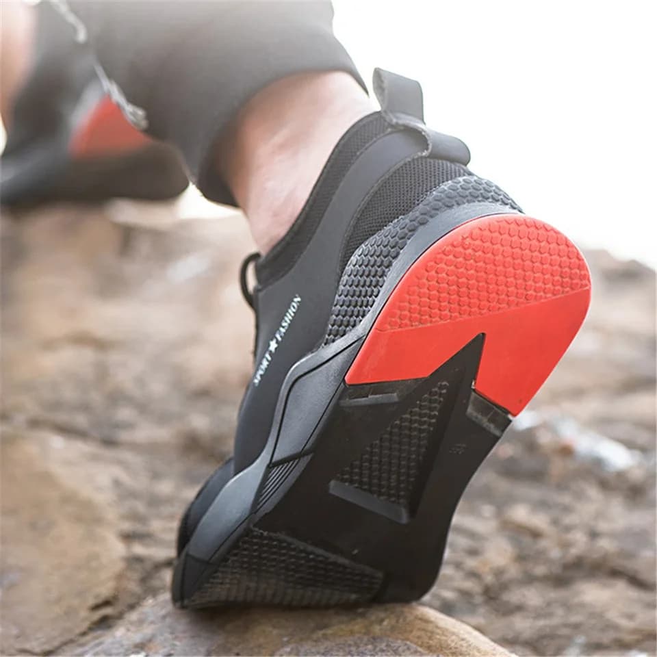 Mens Safety Work Shoes | Steel Toe Lightweight Breathable | Anti-smashing Industrial Footwear - Thumbnail 6