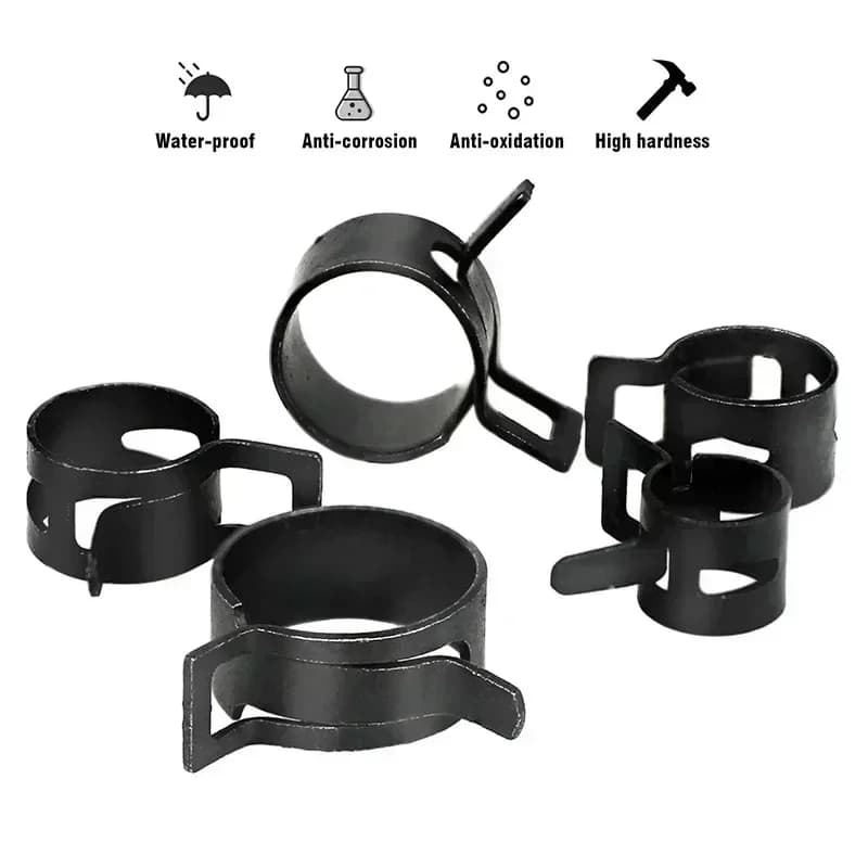 Hose Jubilee Clips | 165pc Black Assortment | 6-22mm Kit with Plier - Thumbnail 3