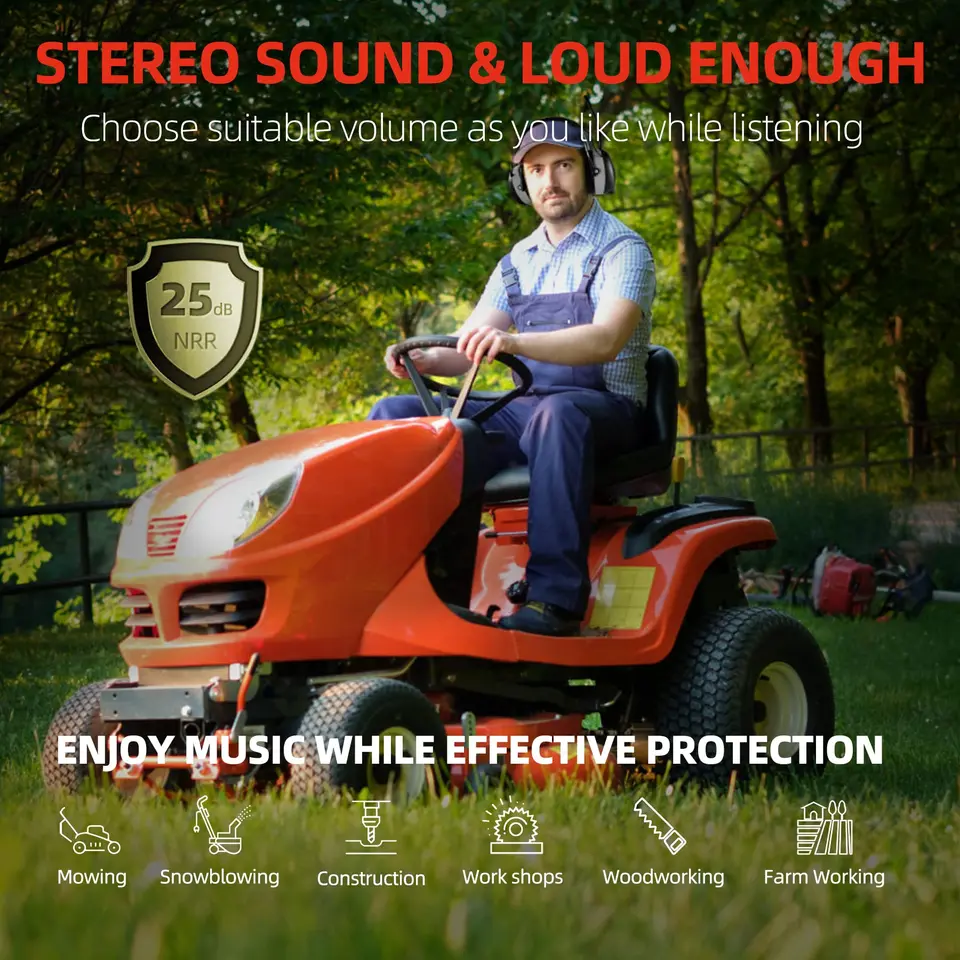 Safety Ear Defenders | FM/AM Radio Hearing Protection | For Work & Workshops - Thumbnail 5