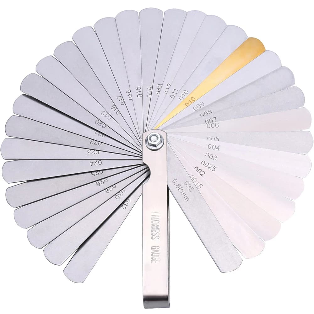 Feeler Gauge Set | 32 Stainless Steel Blades | Dual Marked Metric/SAE for Gap Measurement - Professional Grade Tool