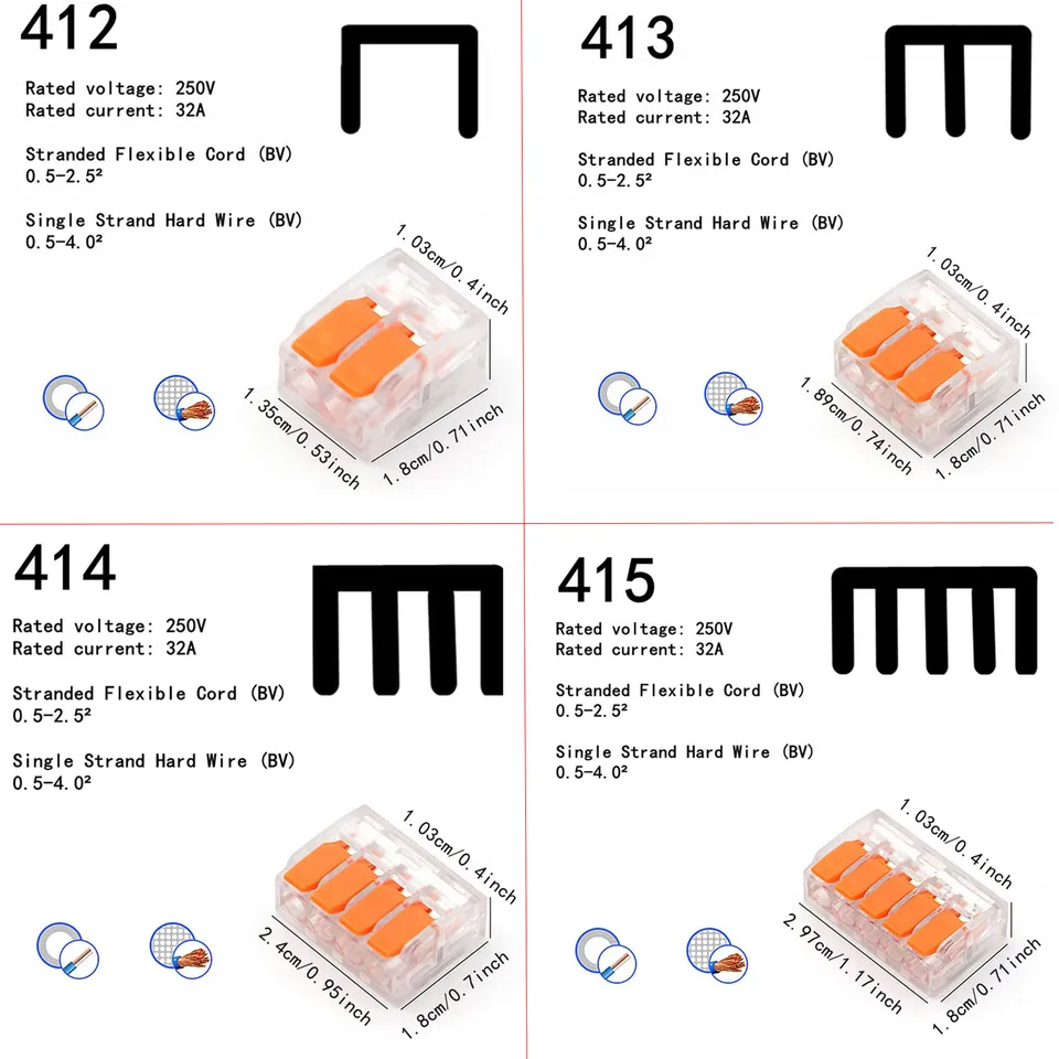 Flexible Tap Connector | 28-12 AWG | 2/3/4/5 Port Quick Connectors - Thumbnail 4