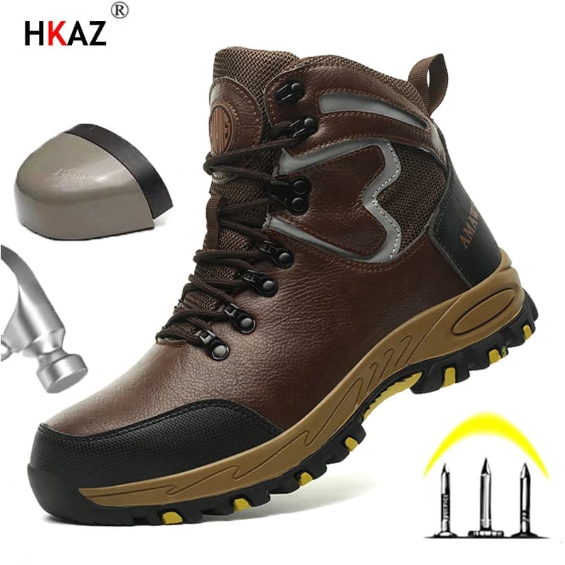Steel Toe Safety Wellington Boots | Waterproof Anti-Smash Workwear - Thumbnail 2