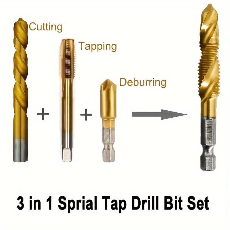M3-M10 Composite Drill Bit Set | Hex Shank | Wood, Plastic & Soft Metal - Thumbnail 5