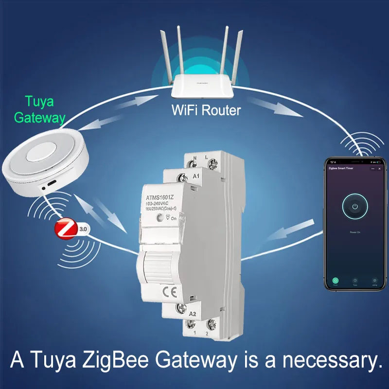 Smart ZigBee Miniature Circuit Breaker | 16A DIN Rail Relay | App Remote Control - Thumbnail 3
