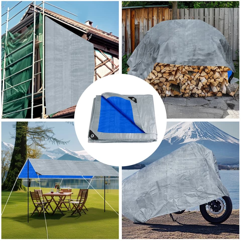Tarpaulin | Heavy Duty Waterproof Sheet | Outdoor Shelter & Cover - Thumbnail 7