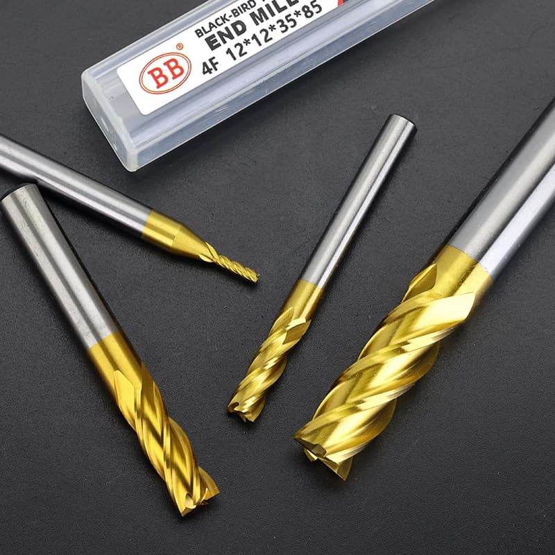 HSS TiN Coated Router Bits | Imperial Inch Metal Cutter | 4 Flutes 1/8 - Thumbnail 8