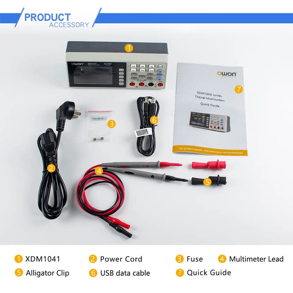 OWON XDM1041 XDM1241 Multimeter | 55000 Count True RMS | Benchtop LCD Voltmeter - Thumbnail 6