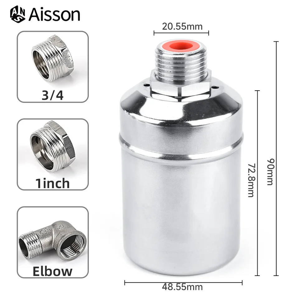 Stainless Steel Float Valve | Auto Water Level Control | Tower Tank Internal Fit - Thumbnail 2